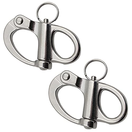 Schnappschäkel Boot Schnappschäkel Karabiner Schnappschäkel Takelage Schnappschäkel Wirbelauge Edelstahl Schnellverschluss Schnappschäkel Drehbarer Schnappschäkel Segelboot Spinnaker Halyard 2 Stück