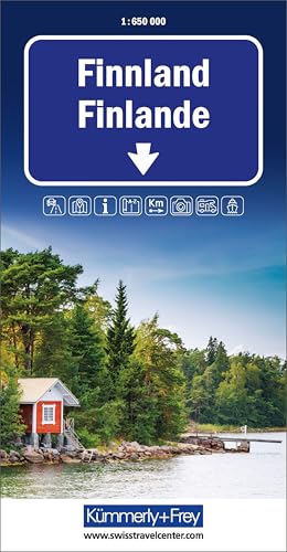 Kümmerly+Frey Strassenkarte Finnland 1:650.000: Inkl. Transitpläne, Ortsverzeichnis und Reiseinformationen