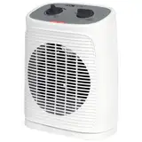 Clatronic® Heizlüfter inkl. Ventilatorfunktion | elektrische Heizung mit stufenlosem regelbarem Thermostat und 2 Heizstufen | Heizstrahler oszillierend | Heizgerät für Bad, Küche, Garage | HL 3800