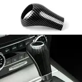 OYDDL Auto Kohlefaser Schaltknauf ABS Kompatibel mit Mercedes Benz A C E G GLK CLS Class W169 W203 W204 W211 W212 W463 X204 W219 W218 Abdeckung Trim Interieur Zubehör