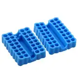 XJKLBYQ Schraubendreher -Bithalter 2pcs Blaues Kunststoff -Hex -Schaft -Schraubendreher Bit Organisatoren Kopfspeicher Bohrer Tablett Hülle Hülle Tool