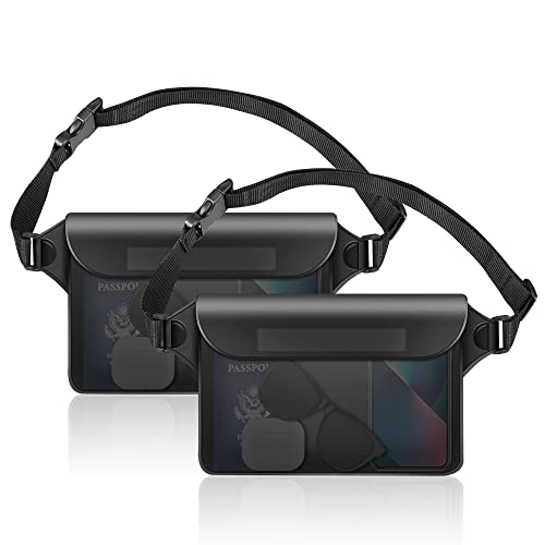 2 Stück wasserdichte Taschen, wasserfeste Bauchtasche, verstellbarem Hüftgur, wasserdichte rbeutel, wasserdichte Handyhülle, geeignet für Wassersport, Strand, Schwimmen, Bootfahren, Skifahren