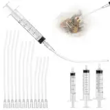 15 Stück Jungvögel Füttern Schlauch, Spritzen mit Schlauch Vogel Zubehör Aufziehspritze Tauben Feeder Handfütterungswerkzeug Milch Wasser Ernährungssonde für Baby Vögel und Papageien(2,5+ 5+ 10ml)