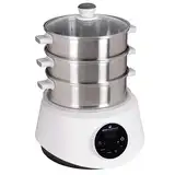 KFS-3000 Dampfgarer, Hot Pot, Fondue mit Touch Display, 3 Dampfkörbe aus Edelstahl, 4 Programme, Timer, Steamer (KFS-3000 Standardausführung)