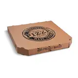 SWS 100 Pizzakartons 33x33x3 cm Mikrowellpappe Kraft