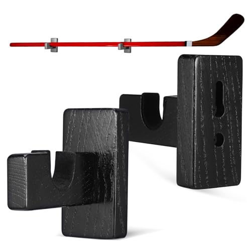 BELLIFFY Wandregal Für Hockeyschläger Holz Halterung Aufbewahrungssystem Organizer Für Hockeyzubehör Montage Wand
