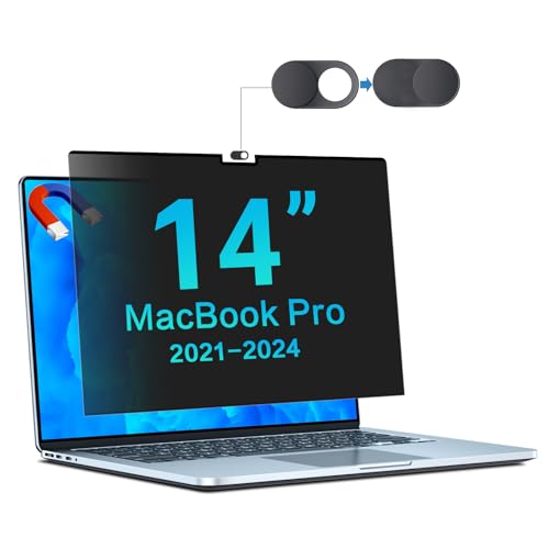 STARY Magnetischer Blickschutzfilter für MacBook Pro 14,2 Zoll M4, M3, M2, M1 (2021-2024) - Blendschutz Displayschutzfolie, Anti-Spy Blaulicht Sichtschutzfolie, Anti-Fingerabdruck, Sichtschutz Filter