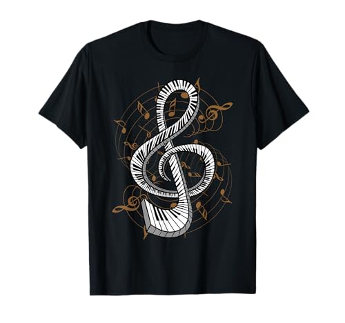 Klavierinstrument Musik G-Noten Pianist Keyboard T-Shirt