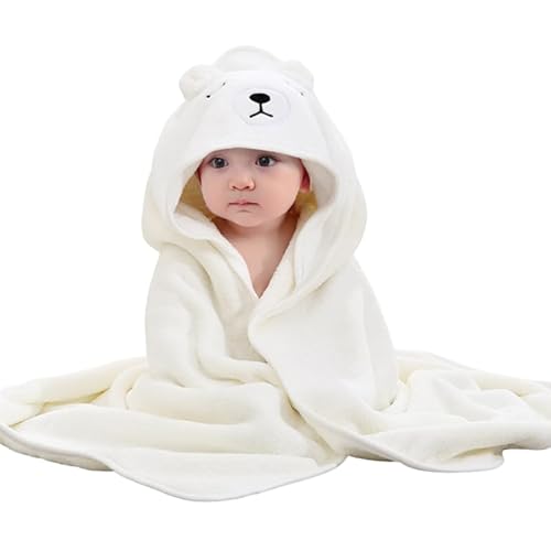 HAGOT Weiße Bärendecke für Kinder, 1 Packung – 80 x 80 cm