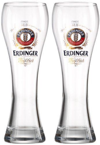 Erdinger-Bier-Gläser, Halber Liter, 2er-Set