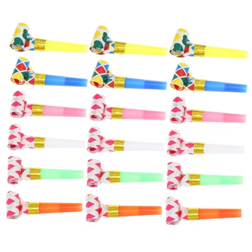 VANZACK 20Stücke Party Blowouts Lustige Geburtstagsbläser Mehrfarbige Pfeifen für Kindergeburtstage Hochzeiten Halloween und Feiern Unterhaltsame Partyutensilien für Jede