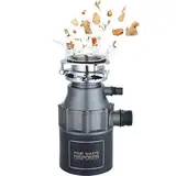 1.2 L Küchenabfallzerkleinerer Küchenabfallentsorger, 560Webensmittelabfall Müllentsorger Abfallmühle, 560W Müllzerkleinerer-Geschwindigkeit 2000-4000RPM,für Spüle Zerkleinerer Abfallentsorger