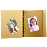 Nyutcwe B5 Binder, 8.2x10.6 Kraftpapier Hardcover Round Ring Binder Protector Blank kleiner Dateiabdeckung für Notebook Diary Journal, Schulbüro B5