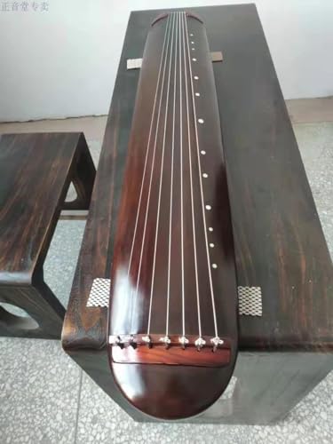 ROJDFCNBW ChinesischTraditionelle handgefertigte Guqin für A Knie-Guqin, chinesisches Saiteninstrument, Chaos und Fuxi, braun, 90 cm, alte Paulownia