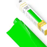 POLI-FLEX® TURBO® - Transferfolie für Textilien - Flexfolie zum Aufbügeln, Plotterfolie für DIY Shirts, Neon Grün matt, 30,5 cm x 122 cm