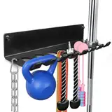 BRTGYM Gym Rack Organizer, Home Gym Zubehör Aufhänger, Wandhalterung Haken für olympische Langhanteln, Reihengriffe, Schläger oder Werkzeuge (E-Book Anleitung im Lieferumfang enthalten)