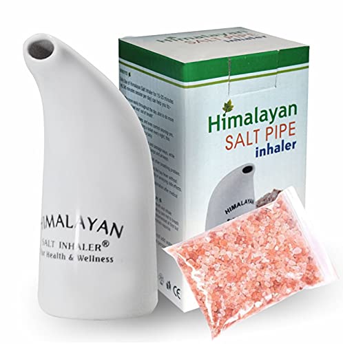 ONEX HimalayaTherapy Pink Salz Inhalator Salt Inhaler Inhalatoren für Erwachsene Keramik Rohr Gefüllt mit 100% reinem Salz Hygiene. (Packung mit 2)