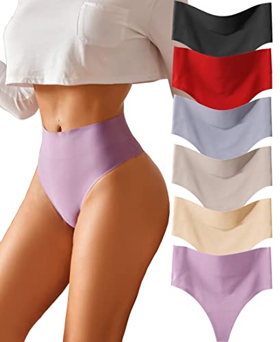 BeReady Bauchweg String Tanga Damen Seamless Slips High Waist Unterhosen Frauen Atmungsaktiv Unterwäsche Mehrpack