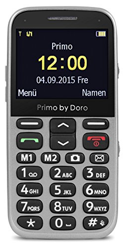 Primo 366 by Doro Großtastenhandy mit Tischladestation silber