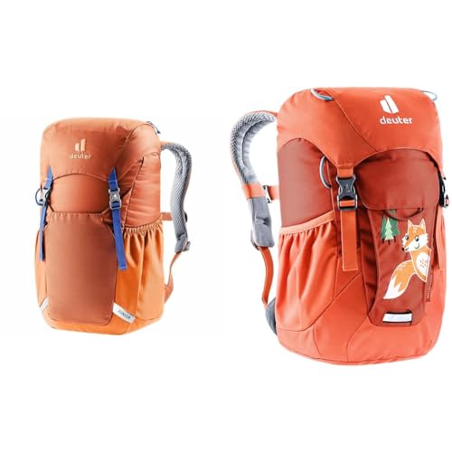 deuter Junior Kinderrucksack (18 L), Chestnut-mandarine & Waldfuchs 10 Kindergartenrucksack, Lava-paprika