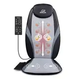 Snailax Shiatsu-Massagegerät mit Heizung - Gel-Massage-Knoten, Deep Kneading Massage-Kissen, Massage-Kissen für Home Office Chair