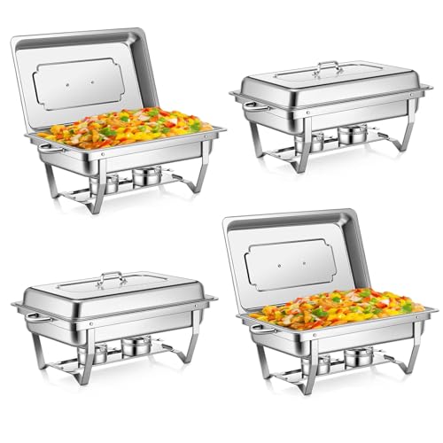 Jacgood Chafing Dish, 9L Speisenwärmer, Edelstahl Warmhaltebehälter Buffet-Set für Catering, Buffet und Party