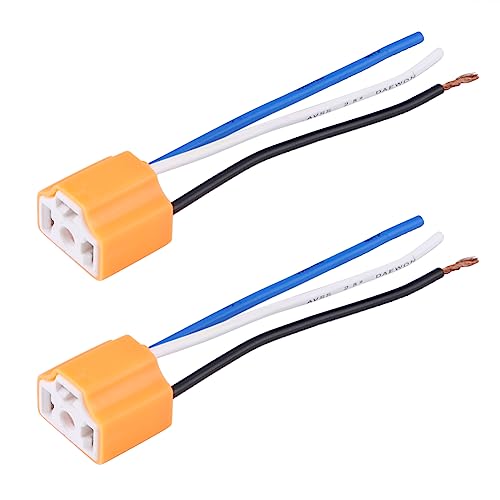Lampensockel H4 Stecker 2 stück Keramik-buchse weiblich keramik scheinwerfer kabelbaum umbausatz stecker adapter sockel für h4 / 9003 / hb2