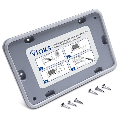 VIOKS Wartungsklappe Bosch Trockner Ersatz für Bosch 00646776/646776 Klappe mit 6 Schrauben für Bosch - Serie 6 Serie 8, Wartungsklappe Siemens Wärmepumpentrockner - IQ300 IQ500 IQ700 IQ800