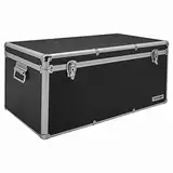 ANNDORA SHOPPING-WELTEN Aluminium-Rahmenkoffer Transport-Box, Koffer in Schwarz mit 82 Liter Volumen