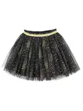 Baby Kleinkind Kinder Mädchen Tuturock Sternenhimmel Pailletten Prinzessinrock Minirock Tüllrock Ballett Rock mit Elastischer Bund Lieblich - Schwarz Herstellergr. 100