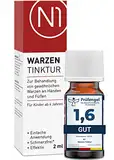 N1 Warzen Tinktur 2 ml - [Medizinprodukt] - einfach & schmerzfrei nur 1x pro Woche - Warzenentferner, Warzen entfernen, Dornwarzen entfernen, Warzenmittel, Flüssigkeit