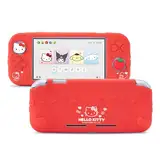Kuitmor Switch Lite Schutzhülle, Weiche Silikon-Schutzhülle, Kratzfeste Schutzhülle für Switch Lite mit 2 Joystick-Schutzkappen - HLK Rot