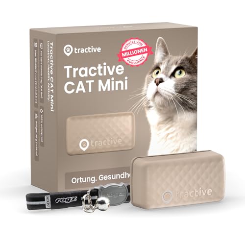 Tractive CAT Mini GPS Tracker für Katzen | Marktführer | Live-Ortung | Positionsverlauf | Gesundheitswarnungen | Aktivitätstracking | Halsband inkludiert