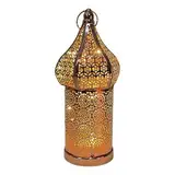 Tiffanyy Lampe - Batteriebetriebene Lampe | Türkische Marokkanische Mosaik -Tischlampen | Schnurlose Laternen Mit LED Fairy Lampen Glühbirne Perfekt Für Wohnzimmerpartys Tischplatten In Innenräumen, G