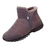 Wasserdicht Schneestiefel Herren Gepolstertes Warmes Outdoorschuhe Mit Seitlichem ReißVerschluss Winterschuhe Herren Rutschfeste Freizeitschuhe Schneeschuhe Mit Dicken Sohlen Walkingschuhe