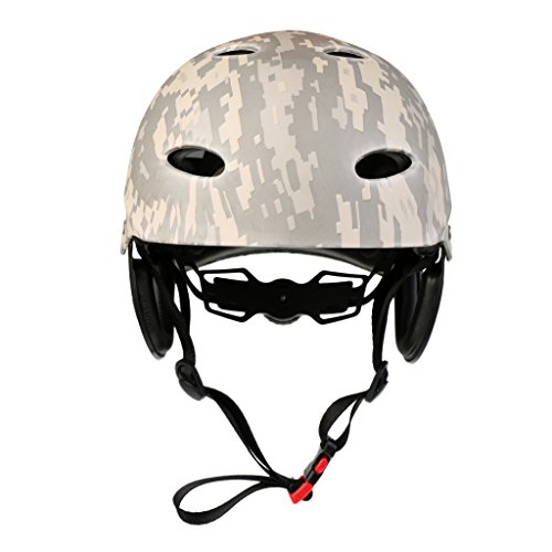 SM SunniMix Professioneller Wassersport Schutzhelm Zum, Kanu, Wakeboarden Und Wasserski 2 Farben Optional, Digital Camo, L