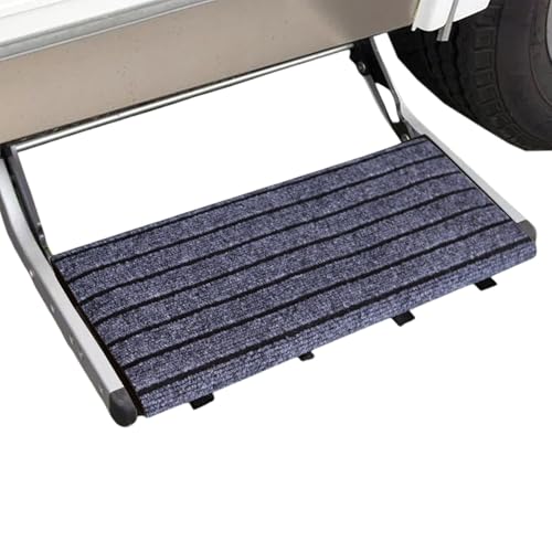 Grau 46x46 cm Polyester Stufenmatte rutschfeste Wohnwagen-Fußmatte Schwerlast Schutzmatte Zubehör Robustes Material Einfache Reinigung Für Campingausstattung