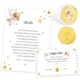 BOFUNX Schnullerfee Geschenk Set, Schnullerfee Brief + Schnullerfrei Urkunde + Schnullerfee Münze, Schnullerfee Geschenk Andenken Schnuller Abschiedsgeschenk