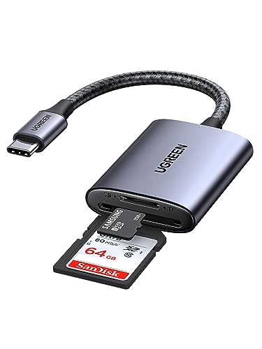 UGREEN USB C 104 MB/S Kartenleser SD Micro SD Card Reader Typ C Kartenlesegerät USB C Card Reader kompatibel mit iPhone 16 Serien, Galaxy S24/S24 Ultra,iPad Pro/iPad Air,MacBook Pro/MacBook Air usw.