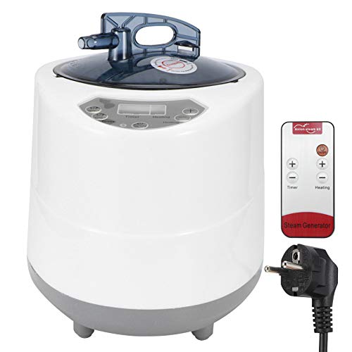Tiiyee Sauna Dampfgenerator, Sauna Körper Dampfgenerator Tragbare Begasungsmaschine Edelstahl Topfgenerator mit Smart Touch Button Fernbedienung für Duschbad Home Bath Spa 2.8L