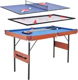 OYE 55Inch 3 in 1 Combo Spieltisch, Faltbarer Billardtisch/Billardtisch, Hockeytisch, Tischtennistisch mit allem Zubehör