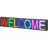 VEVOR Programmierbares LED-Schild, P10 Vollfarb-LED-Scrolling-Panel, DIY-Anzeigetafel, WIFI-USB-Steuerung, Lauftexte, Uhrzeiten & Bilder Nachrichten-Ladenschild Werbung 99 x 19 cm