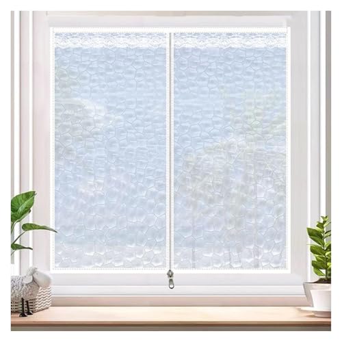 Wärmeisolierter Fenstervorhang, Fensterisolationsset, mit Reißverschluss-Isolierfenster-Kunststofffolie, halbtransparente Eva-Fenster-Wärmeabdeckung for den Winter(50cm x 90cm(20in x 36in))