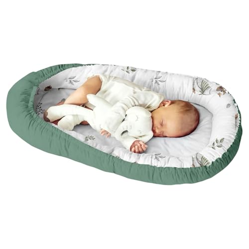 Kuschelnest Babynest Kokon für Babys und Säuglinge, Nestchen, Reisebett, 100% Baumwolle, antiallergisch