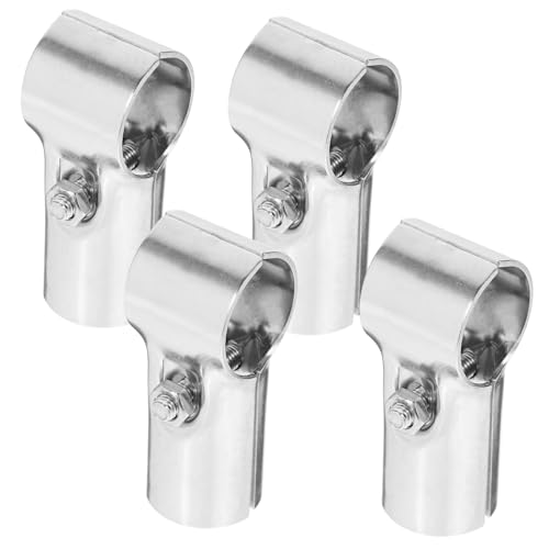 JECOMPRIS 4 Stück 2 Edelstahlbeschläge kliesch schnallenring schlauchklemmen pipe fittings Rohrverbindungszubehör Maschendrahtzaunklemme Rohrschellen Rohrverbinder Rostfreier Stahl Silver