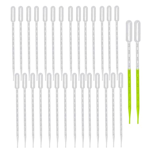 QIUMING 30 Stück 10 ml transparente Messpipetten Pipette für Labor Dropper für Labor Einwegpipetten Kunststoff Pipetten mit Skala Pipetten für Labor, Klassenzimmer Industrie (30)