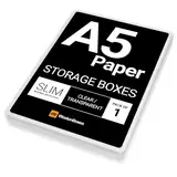 WestonBoxes A5 Craft Storage Slim Box, Synthetisches Material, durchsichtig, 1 Stück