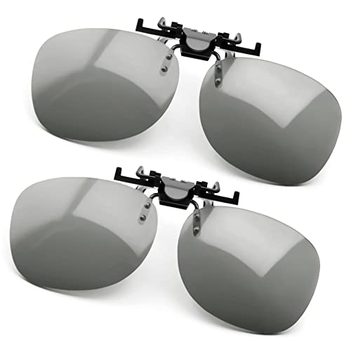 PRECORN 2er Set 3D Brille Clip-On für Brillenträger - Passive 3D-Brille für Cinema 3D kompatibel mit LG, Philips, Panasonic, Toshiba, Grundig, RealD Kinos u. vielen weiteren passiven 3D-Fernsehern