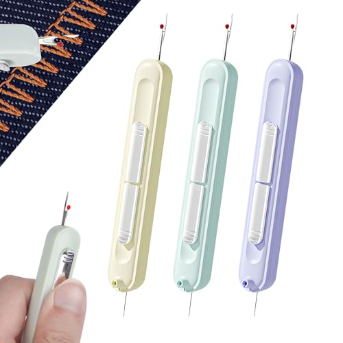 LgowithU 3 Stück Nadeleinfädler und Nahttrenner, 2 in 1 Seam Ripper Needle Threader, Handmaschine Nähen Einfädler Werkzeug, Werkzeuge zum Einfädeln und Entfernen von Fäden, Einfädelhilfe für Nähnadeln