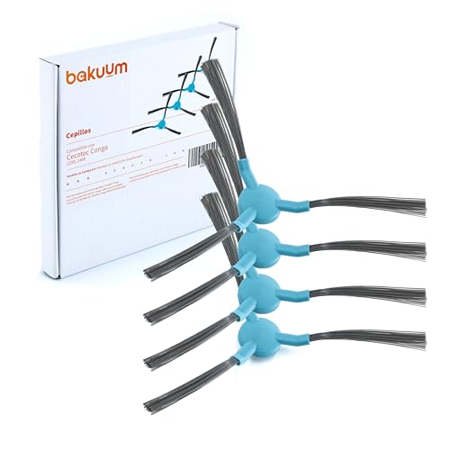 BAKUUM Set mit 4 Bürsten für Cecotec Conga 2499 Ultra Genesis und 2299 Ultra Home und 2299 Inertial, Ersatz- und Zubehör-Set für Saugroboter